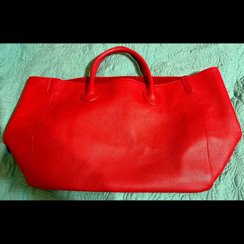 Madison Red Beck Bag - Medium Tote